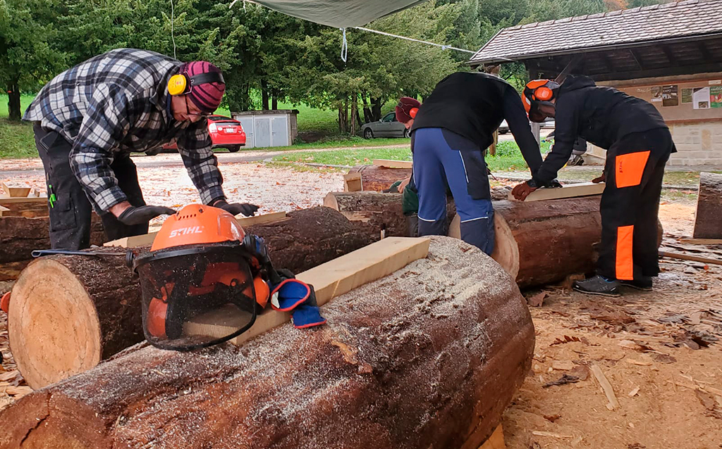 Herstellung einer Klotzbeute