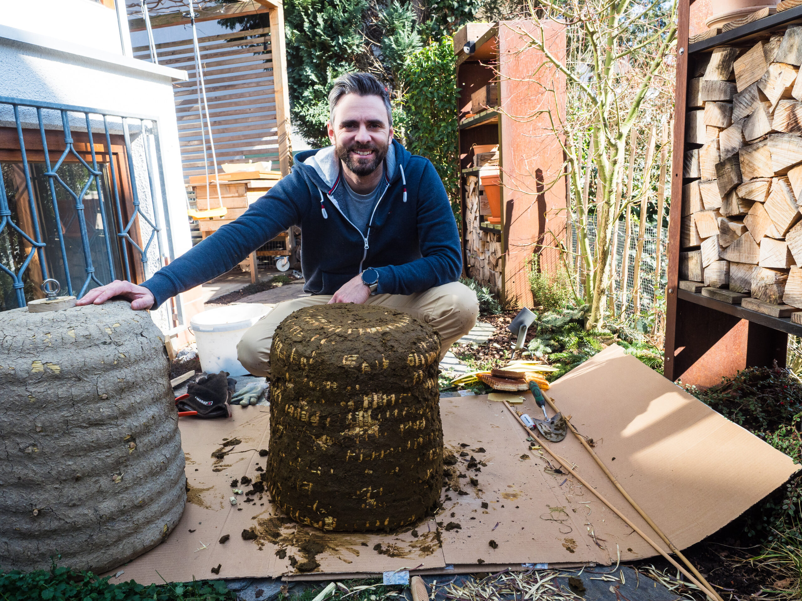 Fertiges Ergebnis der Bienenkorb Vorbereitung